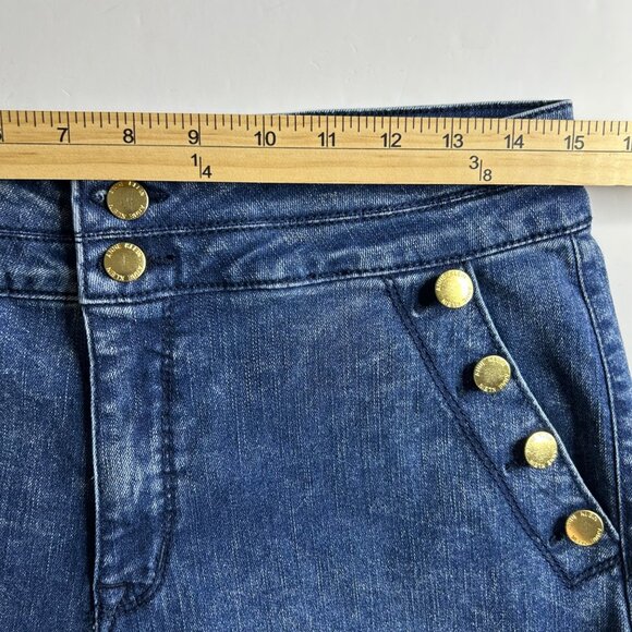 Anne Klein Women's Wide Leg Crop High Rise Blue Jean size 12 - Picture 10 of 16